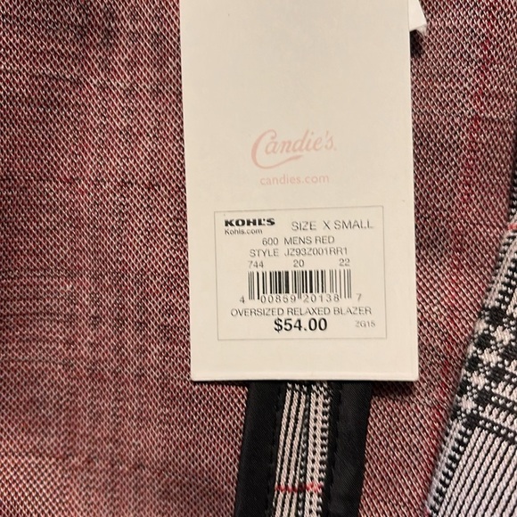 🌹NWT/CANDIE’S PLAID BLAZER - Picture 6 of 7